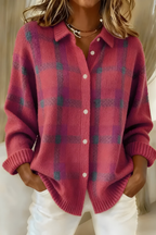 Chaqueta Candela de Punto de Cuadros