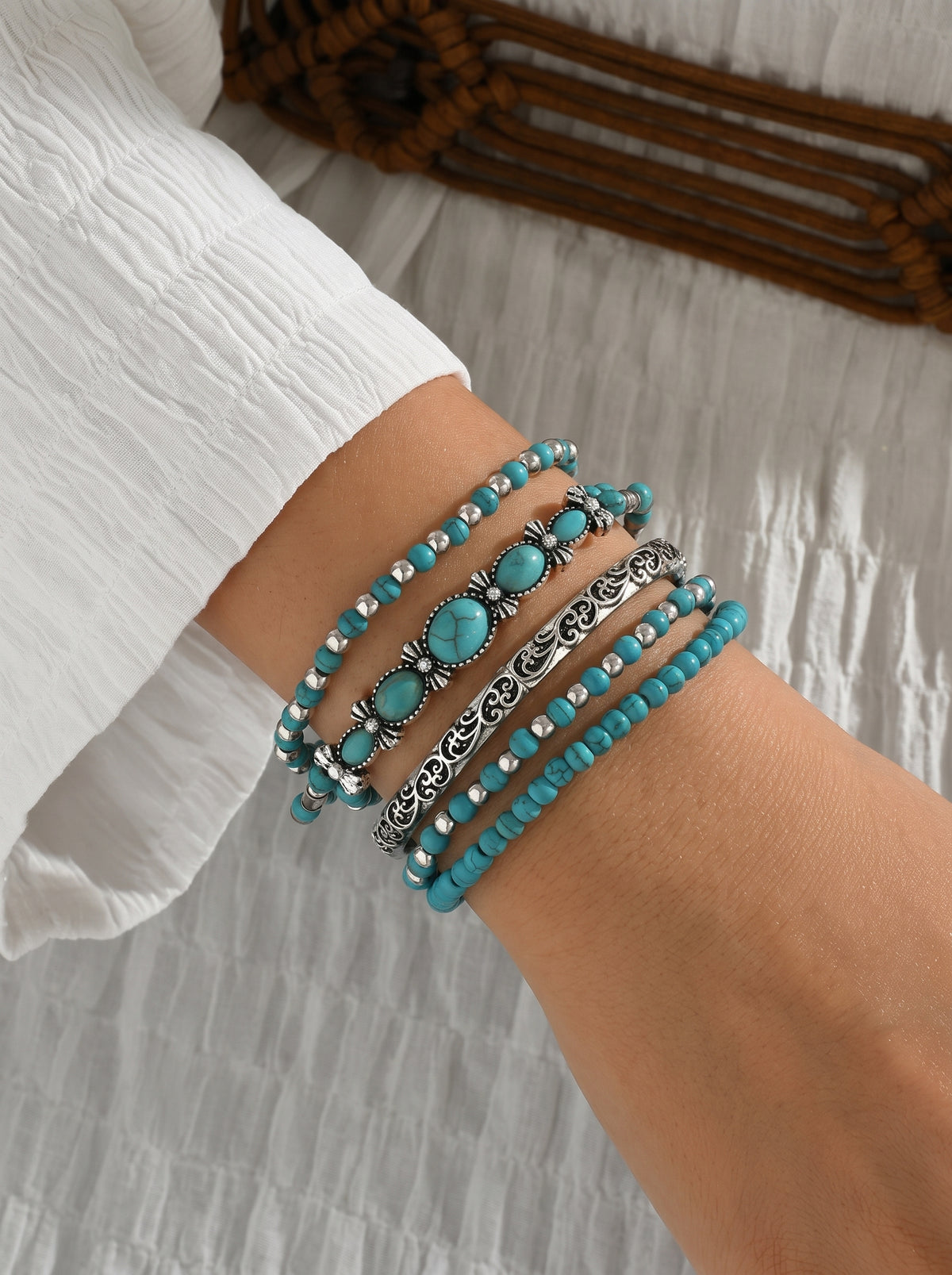 Pulsera Maëlys Multihilo Turquesa