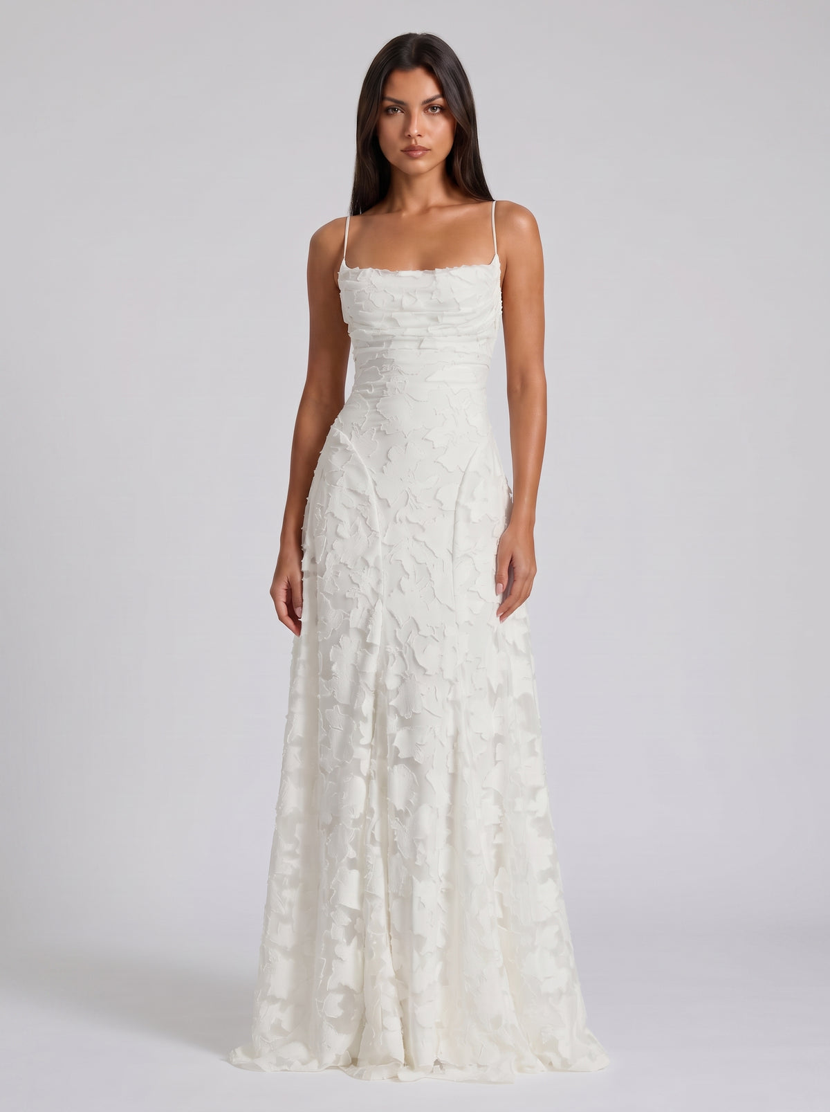 Vestido Lois Floral con Escote Drapeado