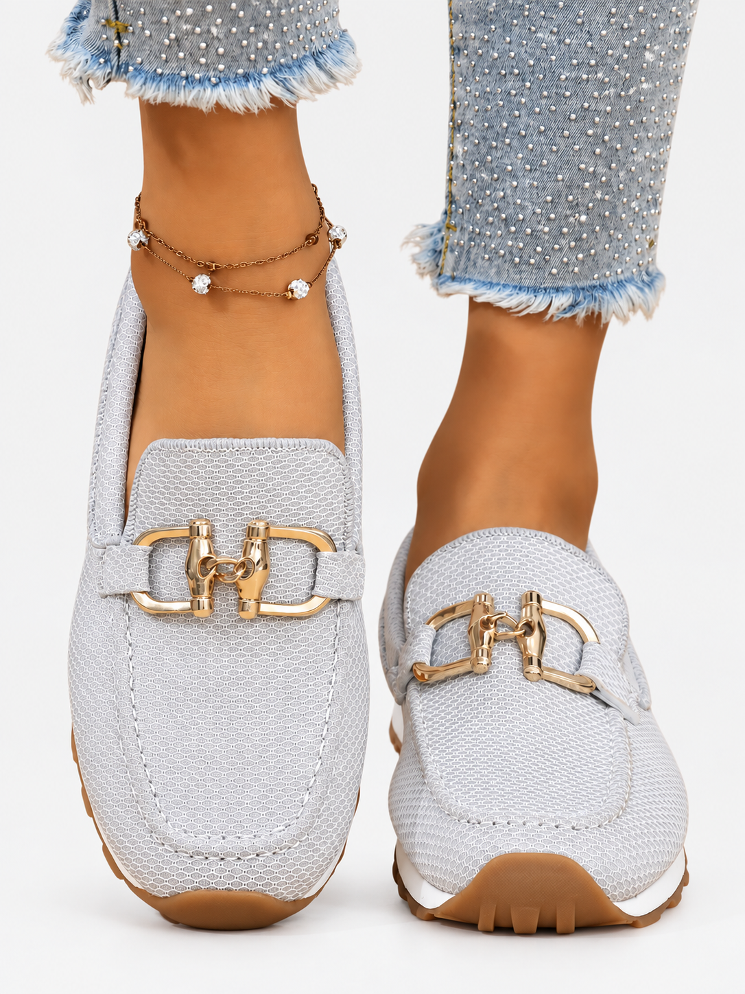 Mocasines Sofia Velisse con Detalle Dorado