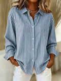 Camisa Jimena de Rayas con Botones