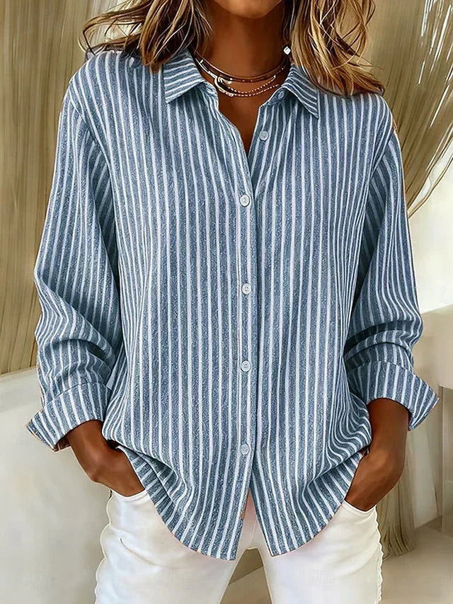 Camisa Jimena de Rayas con Botones