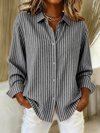 Camisa Jimena de Rayas con Botones