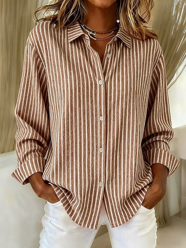 Camisa Jimena de Rayas con Botones